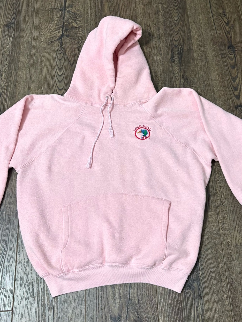 Vintage Duck Head Light Pink Fleece Hoodie Pullover - Women's